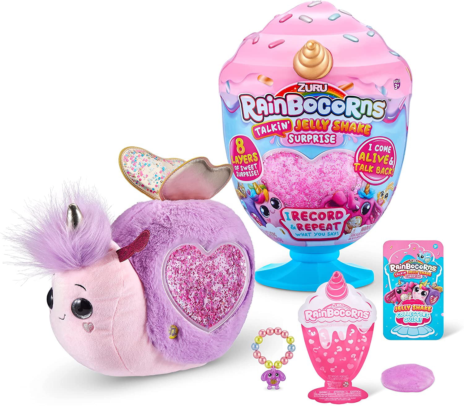 Rainbocorns-Sweet Shake Surprise-Series 2 Jelly Shake Surprise Snail Mailer  Box , Multicolor (9241G)