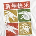 thumbnail image 2 of House of the Dragon Year of the Dragon Grid Unisex Adult Crewneck Sweatshirt (3X-Large) White, 2 of 5