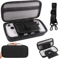 Carrying Case for Asus Rog Ally X / Asus Rog Ally, Portable Hard Shell Pouch Travel Bag, Organiser Bag with Shoulder Strap, EVA Shockproof Protective Carry Bag with Large Capacity