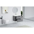 thumbnail image 4 of 24" Floating Bathroom Cabinet With Ceramic Sink - Gray Wall Mounted Design, , Functional Storage Vanity 24 Inch Style Efficient, 4 of 7
