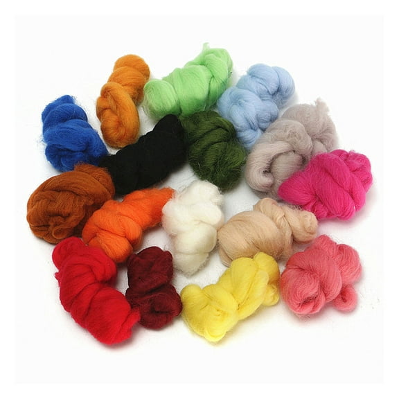 36 Colors Wool Roving Fibre Wool Yarn Roving For Needle Felting Hand DIY