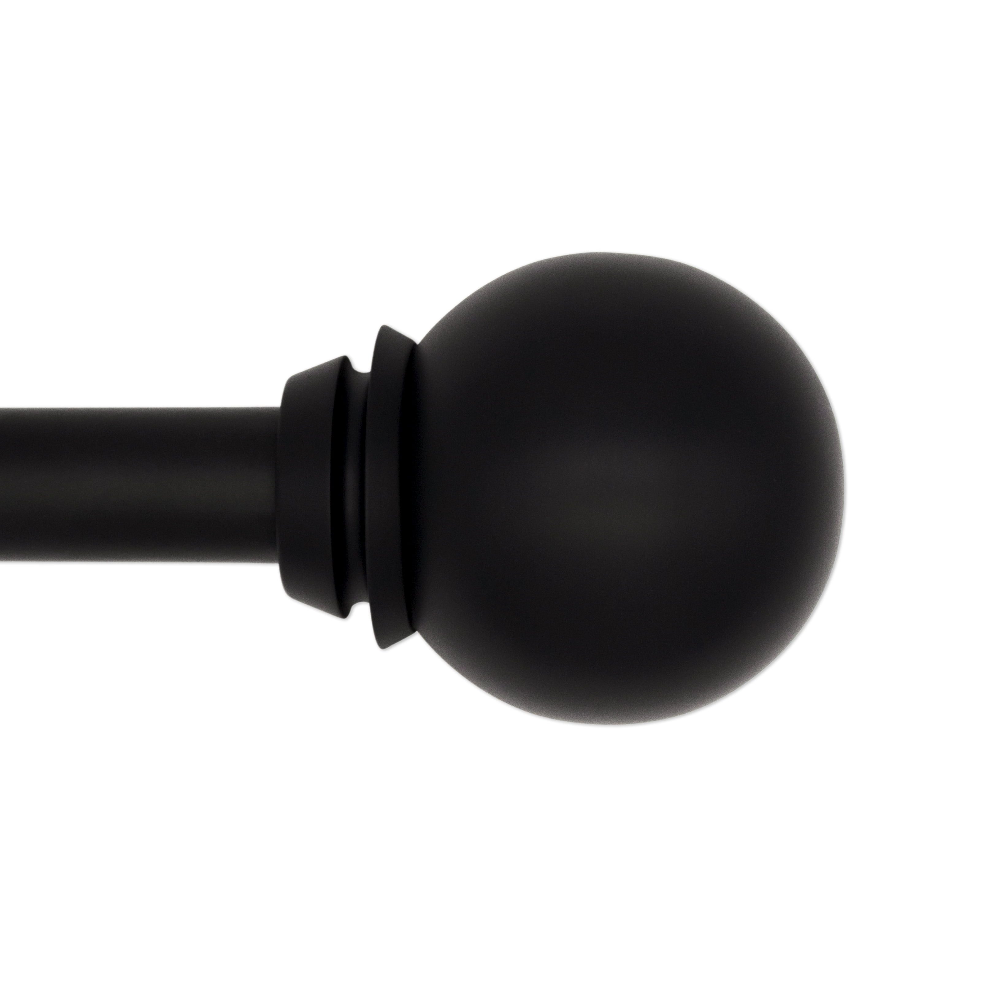 Better Homes & Gardens, Mix & Match, 1' Black Ball Curtain Rod Finials, Set of Two