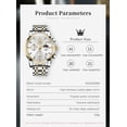 thumbnail image 6 of OLEVS Watches for Men, Mens Watches Gifts for Men Chronograph Analog Quartz Luxury Casual Classic Diamond Waterproof Luminous Stainless Steel Gold Silver Reloj para Hombre, 6 of 12