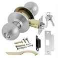 thumbnail image 2 of Lawrence Cylindrical Heavy Duty Grade 2 Commercial Knob Lockset Backset Satin Stainless Steel Entrance/Keylock Function Keyed Alike, 2 of 3