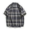 thumbnail image 6 of Awdenio Tshirts Shirts for Men Short Sleeve Button Down Shirt Plaid Button Up Shirts Casual Work Shirts, 6 of 8