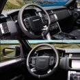 thumbnail image 2 of Breathable Steering Wheel Cover Microfiber Leather with Center Mark Design Large Size 15 1/2 - 16 Inch Gray and Black, 2 of 6