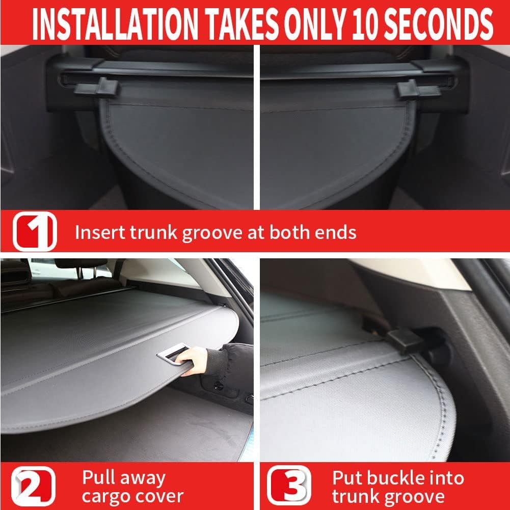 Fit Kia Sorento 2021-2026 Retractable Cargo Cover for 2021 2022 2023 2024 2025 2026 Kia Sorento Suv Accessory Rear Trunk Privacy Shade Black