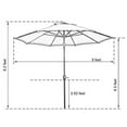 Abba Patio 9Ft Market Outdoor Aluminum Table Patio Umbrella with Push
