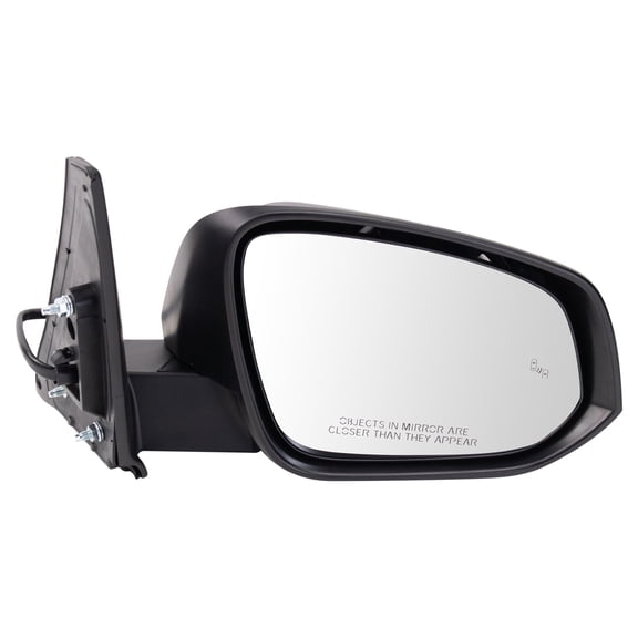 TRQ Passenger Side Power Mirror Smooth Black Paint to Match Fits 2023 Toyota 4Runner TO1321442 TO1321449