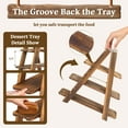 thumbnail image 4 of Ymokee Double 3 Tier Serving Tray, Wooden Cupcake Stand with Serving Platter, Dessert Table Display Set for Party Home Decor, Foldable, 4 of 13