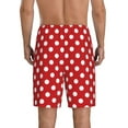 thumbnail image 3 of Daiia Red Polka Dot Mens Woven Stretch Pajama Short,Short Pajama Pants-3X-Large, 3 of 9