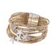 thumbnail image 5 of Pulsera tipo brazalete para niña, pulsera apilable, artículos para fiestas, multifuncional . Oro, 5 of 8