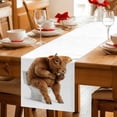 thumbnail image 5 of Table Runner - 36 Inch Long, Funny Yaks Kitchen Dining Table Runner Dresser Scarves, Cute Art Fun Lovely Animals on Toilets Farmhouse Decor for Coffee Tables Wedding Party Banquet, 5 of 8