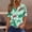 Green, variant on ALLLIST Henley Tops for Women Short Sleeve Summer T-Shirts Hawaiian Green Fashion Shirts for Women