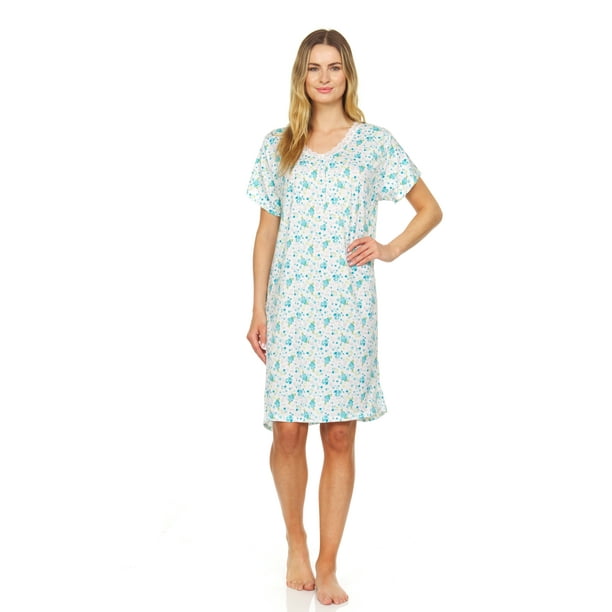 Lati Fashion - 805 Women Short Sleeve Nightgown Sleepwear Nightshirt ...
