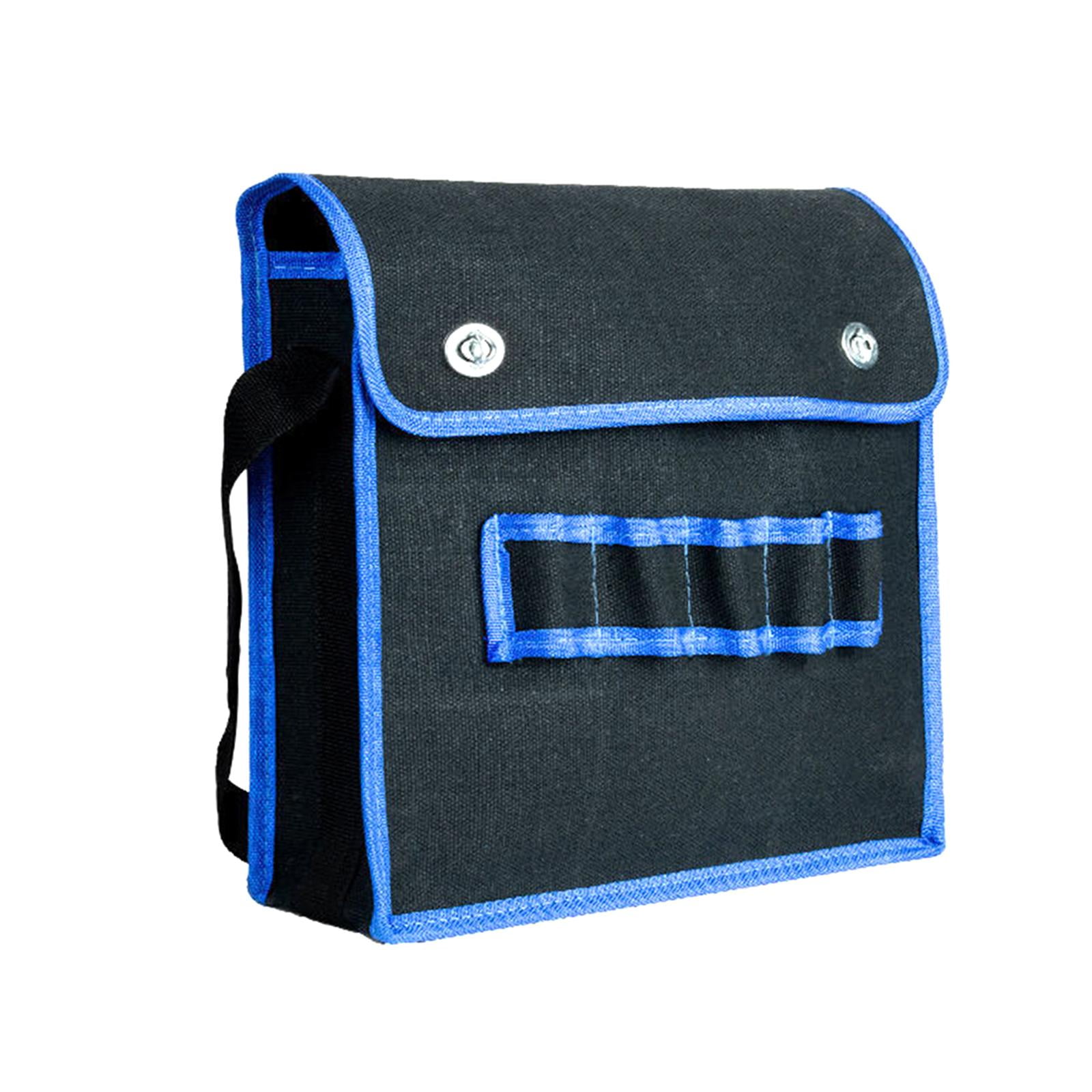 Colaxi Canvas Tool Bag Maintenance Tool Bag Adjustable Shoulder Strap Multipurpose Portable Wear Resistant Tool Organizer Tool Pouch , L L