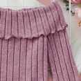 thumbnail image 6 of Outfit for Girls 12-14 Girls One Shoulder Fashion Long Sleeved Top Micro Casual Pants Solid Color Suit Light , 140, 6 of 9