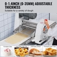 thumbnail image 3 of KFFKFF Industrial Dough Flattening Device, 19.7-Inch Bidirectional Puff Pastry Flattener and Fondant Roller, Electric Dough Flattener 0-1.4" Variable Thickness, 3 of 9