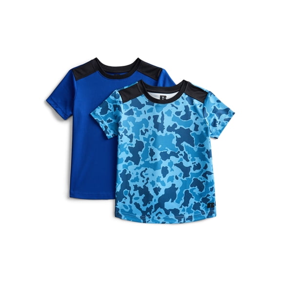 Russell Athletic Boys Performance Short Sleeve Mesh T-Shirts, 2-Pack, Sizes 4-18
