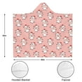 thumbnail image 3 of Wearable Blanket,Pink Cow Heart Pattern Hooded Wearable Sherpa Blanket for Adults & Teens,Winter Poncho Shawl Wrap Cape Thick Warm,50"x60", 3 of 5
