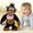 Black, variant on Interactive Monkey Toy with Banana Eating Action Animated Animal Stuffed Toy for Kids