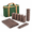 Brown, variant on Brown Rubber Wood Kubb Yard Game Set with Carrying Case for Teens Adults Family