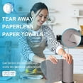 thumbnail image 4 of Reusable Paper Towels Washable Roll: 50Pack Paperless Paper Towels Tear Away 12x12In Absorbent Cloth Towels Reusable Washable for Kitchen Zero Waste (Gray), 4 of 5