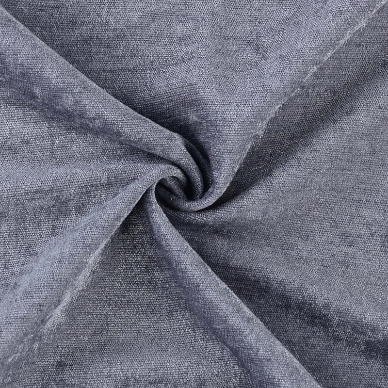Superior Noor Semi-Blackout Chenille Curtains Set of 2, Room Darkening Curtain Panel Pair, Grey, 52"W x 96"L