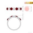 thumbnail image 5 of ANGARA Lab Grown Half Eternity Seven Stone Ruby and Lab Diamond Wedding Ring for Women in 14K White Gold (Size-3.5mm) | July Birthstone, Anniversary, Jewelry Gift for Women | Lab-Grown Ruby Ring, 5 of 9