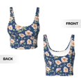 thumbnail image 6 of Goofa Flower Printed Sports Bras for Women, High Impact Running Bra Workout Crop Tank Tops Longline Sports Bra Push up-Small, 6 of 9