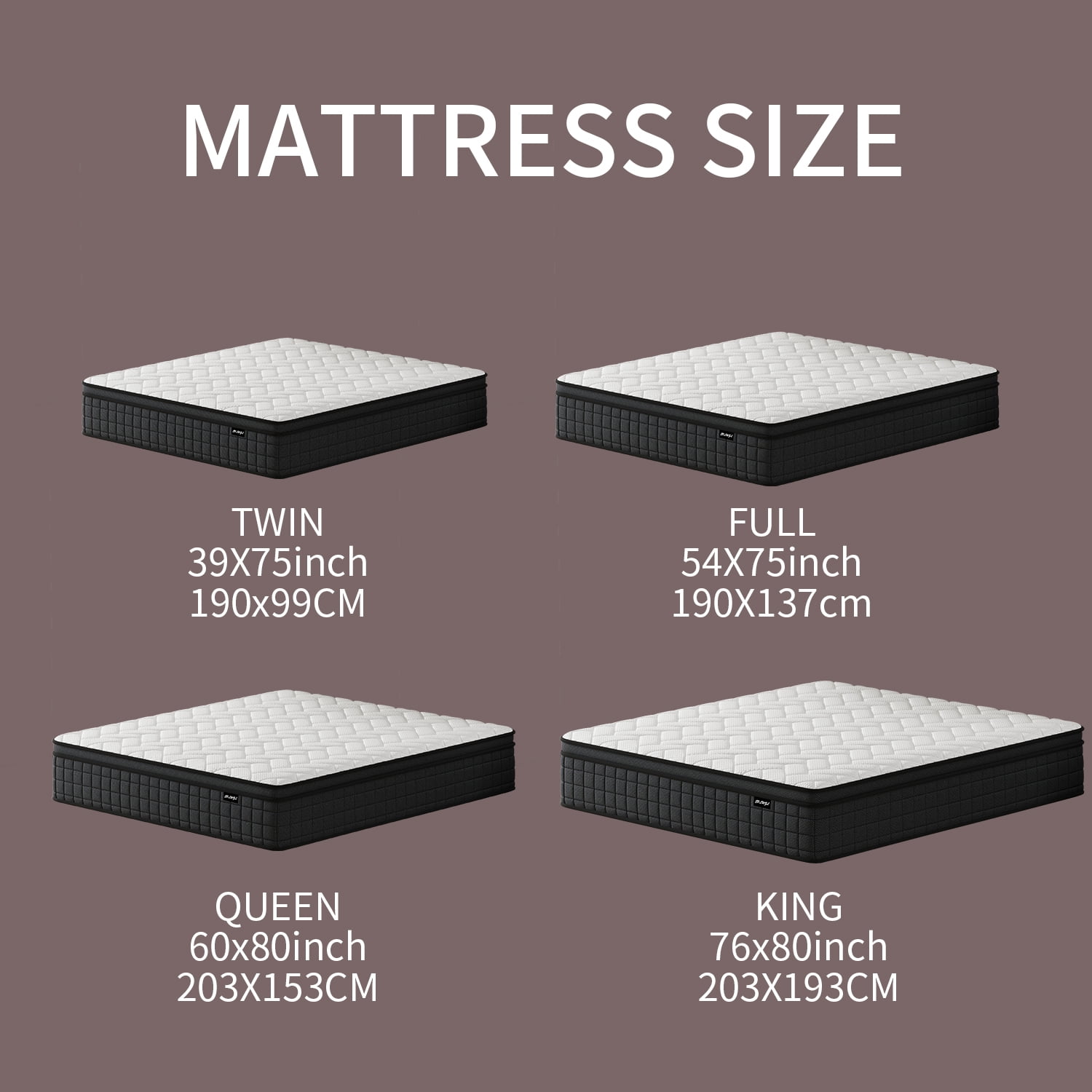 gunugu Twin Mattress, 12 inch Twin Size Mattress in a Box, Memory Foam Hybrid Mattress with Individual Pocket Spring, Medium Firm