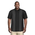 thumbnail image 5 of Cafe Luna Men's and Big Men's Abstract Print Panel Short Sleeve Woven Shirt, Size S-4XL, 5 of 7