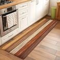 thumbnail image 2 of Kitchen Runner 2 x 6 Ft, Farmhouse Burnt Orange Brown Non-Slip Residential Carpet, Vintage Wooden Striped Indoor Crawling Mats Runner Rugs for Living Room/Dining Room/Bedroom, 2 of 8