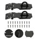 thumbnail image 1 of unbranded 2Jgo Cerradura Puerta Pestillo Inoxidable Negro Para Seguridad Hogar, 1 of 6