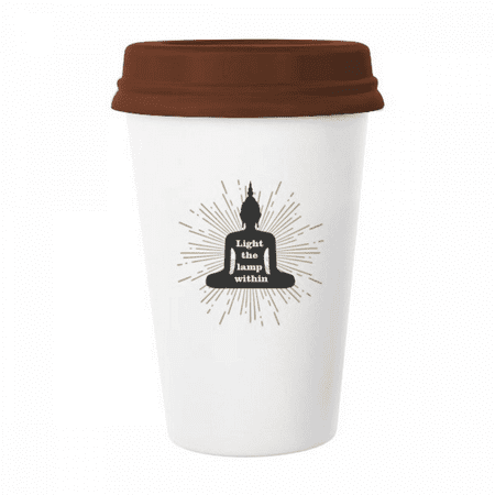 

Turn Mind Lamp Guidance Art Deco Fashion Mug Coffee Drinking Glass Pottery Cerac Cup Lid