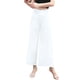 thumbnail image 1 of Pantalones acampanados de gasa de cintura alta para mujer: parte trasera elástica, cremallera lateral, tejido fluido, para bodas y cócteles, 1 of 8