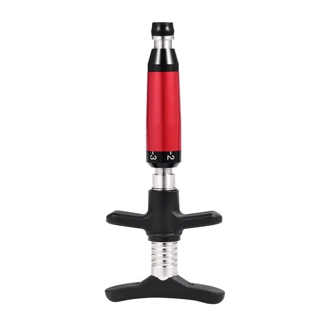 Spine Chiropractic Adjuster Spinal Massager, 6 niveles Manual Forth Heads Portable Back Massage Tool torácica, escoliosis(rojo) Masajeadores de Espalda Spptty cuidado personal