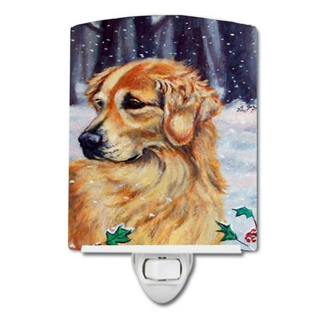 

Caroline s Treasures 7381CNL Golden Retriver Holly Ceramic Night Light 6x4x3 multicolor