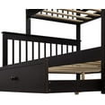 thumbnail image 4 of Harper & Bright Designs Solid Wood Twin over Full Bunk Bed with Twin Size Trundle for Bedroom, Espresso, 4 of 7