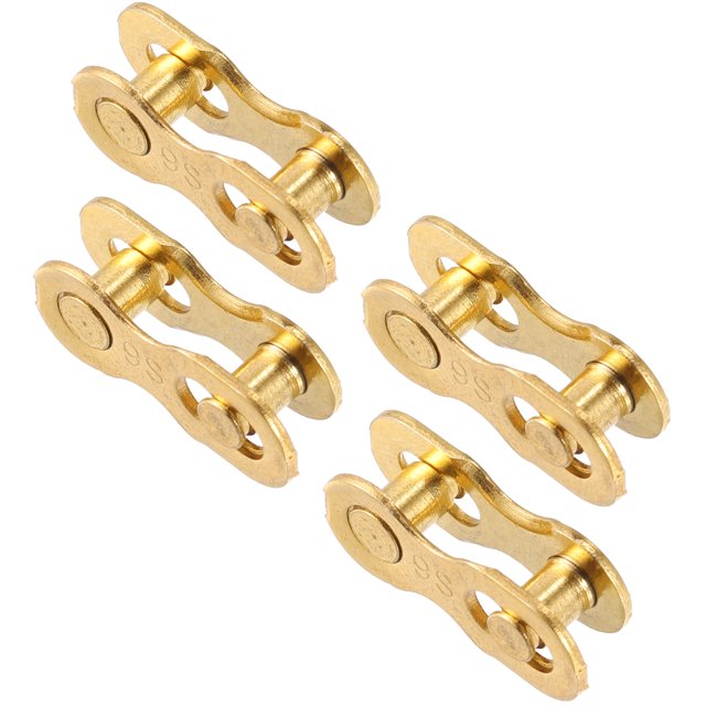 4 Pares 9 Velocidad Cadena Maestro Enlace Conectores para Bicicleta Dorado Tono Unique Bargains cadenas de bicicleta