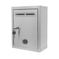 thumbnail image 1 of Outdoor Metal Locking Mailbox Wall Mounted Locking Mailbox with Slot Stainless Steel Mailbox for Outside Suggestion Box Mail Case, 1 of 8