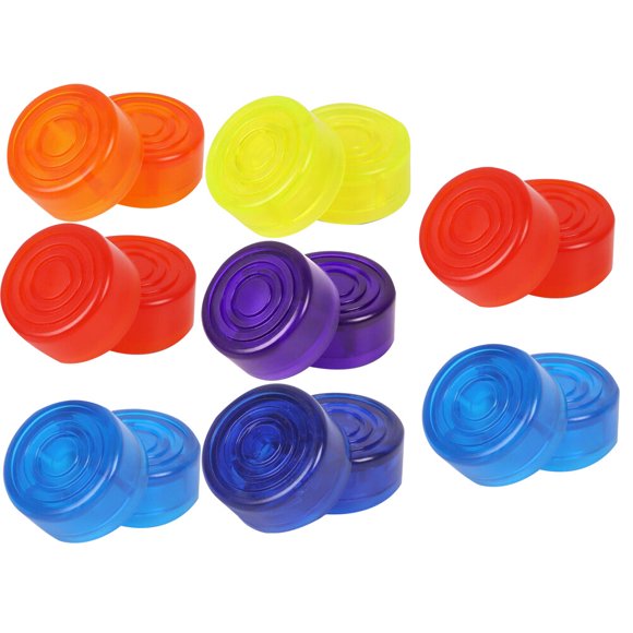KAKOWELY 16pcs Guitar Effect Footswitch Topper Foot Nail Pedal Topper Anti-Slip Colorful Protection for Guitar Pedal Effect (Mixed Type),0.94"X0.94"X0.47"