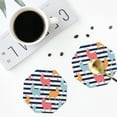 thumbnail image 5 of Kll Octagon Drink Coasters Set Of 4,Pu Leather Absorbent Coasters Set Decorative Coffee Cup Coasters Housewarming Gift For Home Decor-Colorful Llama, 5 of 9