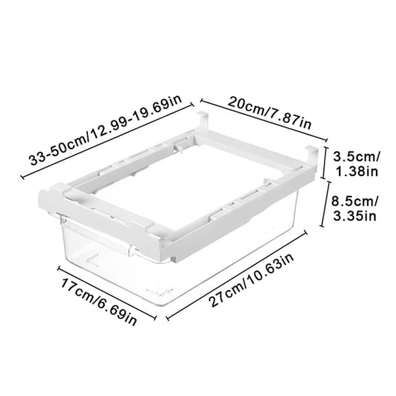 Kitchen Storage Box Fruit Vegetable Preservation Organizer Transparent Egg Container Under-shelf Refrigerator Drawer