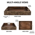 thumbnail image 6 of STORE INDYA Hand Crafted Vintage Wooden Serving Tray with Handle for Kitchen Dining. Serve-Ware Accessories | 15 x 10 Inches, 6 of 7
