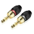 thumbnail image 1 of Banana Plug - Speaker Connector Adapter Pin Closed Screw Type Male Corrosion Resistant 24K Gold Plated Jack Wire Cable Connector (1 Pair), 1 of 5