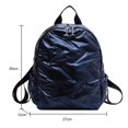 thumbnail image 1 of Mochila de hombro acolchada para mujer, bolsa de algodón acolchada para ordenador portátil, resistente al agua, para Otoño e InviernoBlueEstados Unidos Fivean unisex, 1 of 2