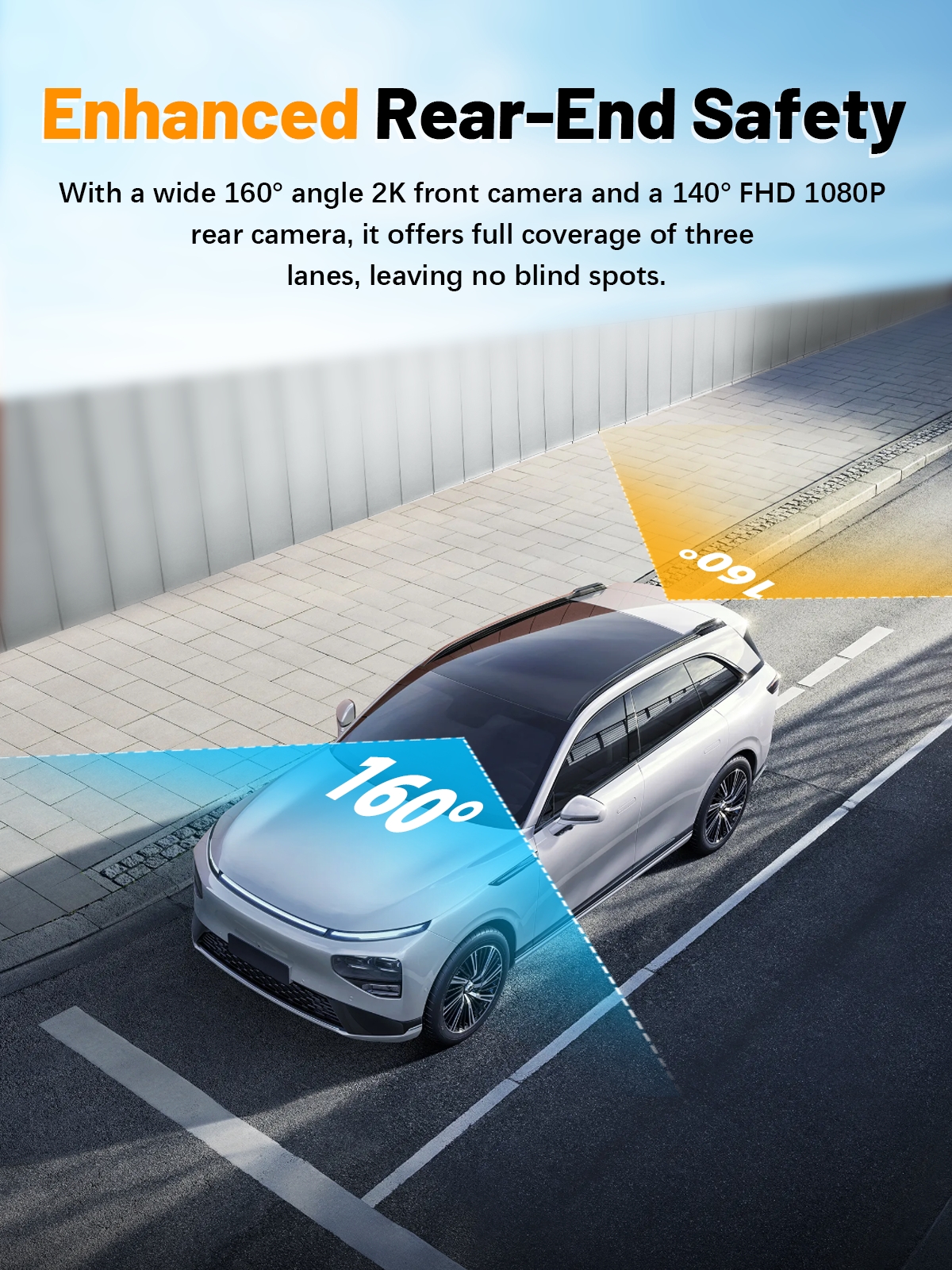 ODREY Dual Channel Dash Cam, 4K Front & 1080P Rear photo 7