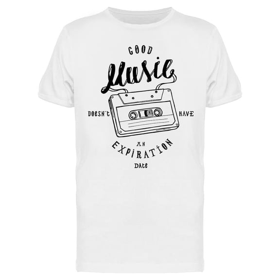 Good Music Cassette Graaphic T-Shirt Men -Image by Shutterstock, Male x-Large