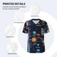 thumbnail image 5 of Fotbe Solar System Baseball Jersey Shirt for Men and Women, Casual Short Sleeves Button Down T-Shirt-4X-Large, 5 of 9